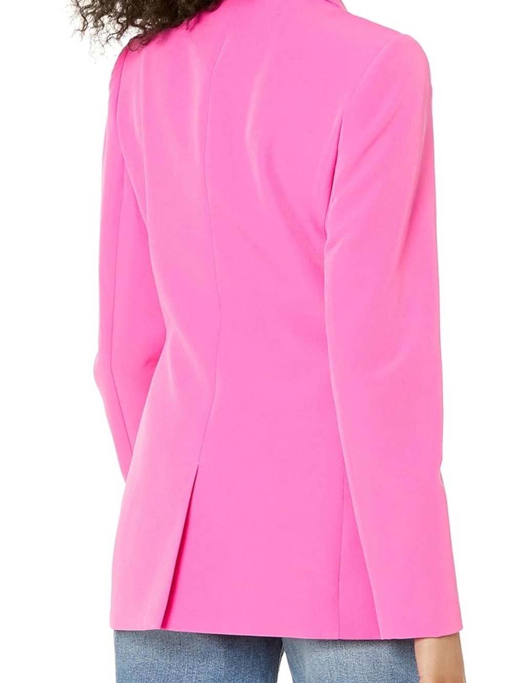 The Drop Blake Women's Rose Pink Single-Button Long Blazer Jacket size XXS - Picture 3 of 8